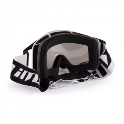 GOGLE IMX SAND WHITE/BLACK MATT - SZYBA SILVER IRIDIUM + CLEAR (2 SZYBY W ZESTAWIE) ENDURO CROSS