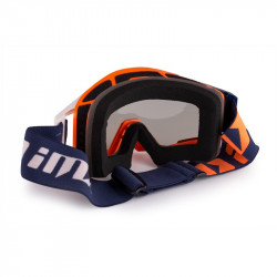 GOGLE IMX SAND ORANGE/WHITE/BLUE - SZYBA SILVER IRIDIUM + CLEAR (2 SZYBY W ZESTAWIE) ENDURO CROSS