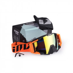 GOGLE IMX SAND BLACK/ORANGE MATT - SZYBA ORANGE IRIDIUM + CLEAR (2 SZYBY W ZESTAWIE) ENDURO CROSS