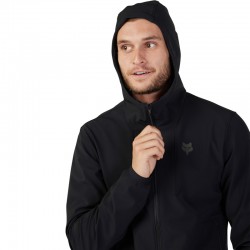 KURTKA PRZECIWDESZCZOWA FOX RANGER FIRE HOODIE BLACK  ENDURO CROSS
