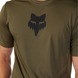 KOSZULKA ROWEROWA FOX RANGER LAB HEAD OLIVE GREEN  ENDURO CROSS