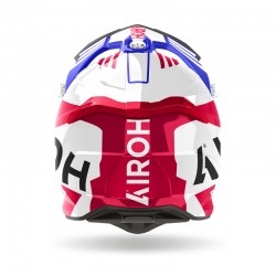 KASK AIROH STRYCKER BRAVE BLUE/RED GLOSS 