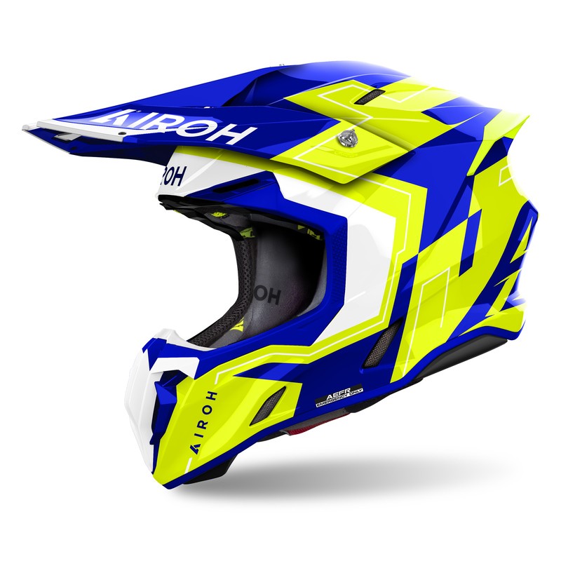 KASK AIROH TWIST 3 DIZZY BLUE/YELLOW GLOSS 