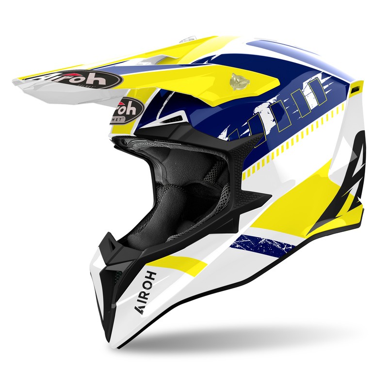 KASK AIROH WRAAAP FEEL YELLOW/BLUE GLOSS KASK AIROH WRAAAP FEEL YELLOW/BLUE GLOSS