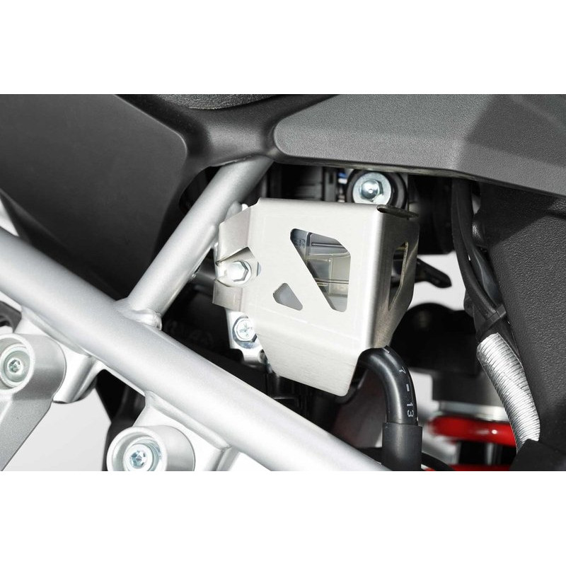 OSŁONA ZBIORNIKA PŁYNU HAMULCOWEGO SW-MOTECH SUZ DL1000 V-STROM (14-)/HONDA CRF1000L, SILVER