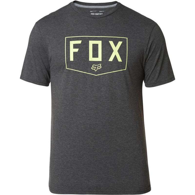 T-SHIRT FOX SHIELD TECH HEATHER BLACK  ENDURO CROSS