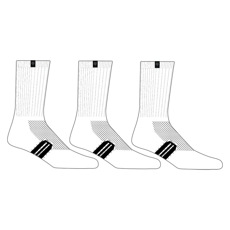 SKARPETY FOX LEVEL UP CREW 3PK WHITE  ENDURO CROSS