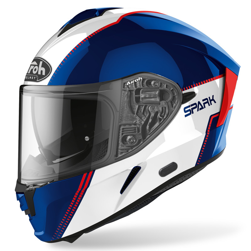KASK AIROH SPARK FLOW BLUE/RED GLOSS 