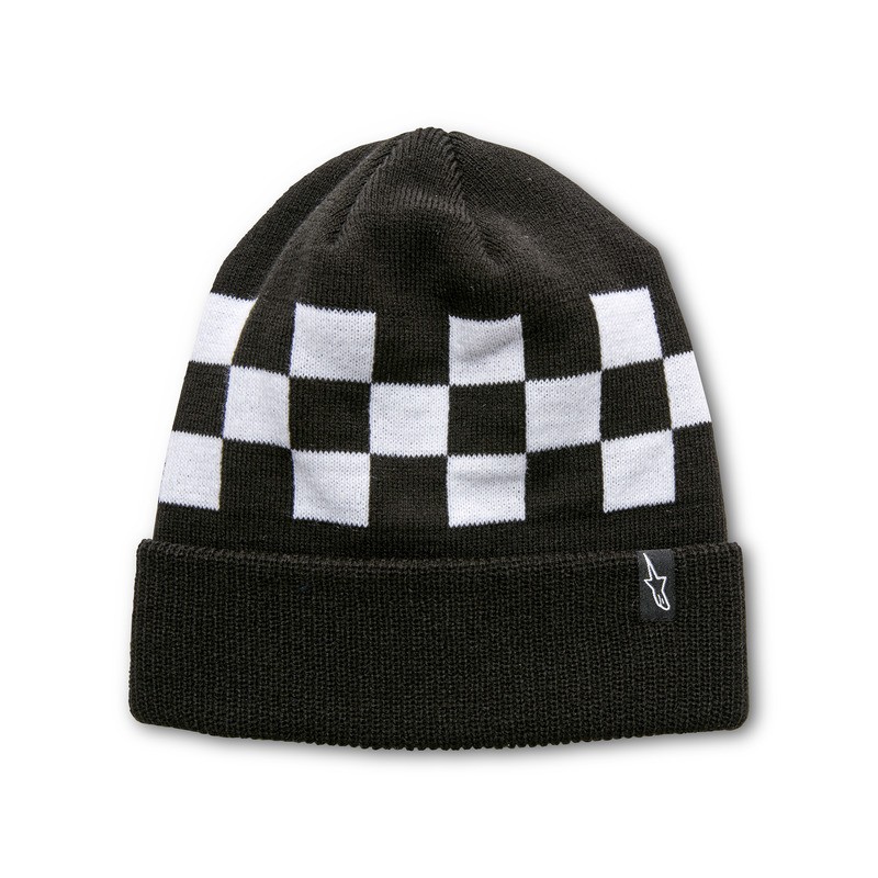 CZAPKA Z DASZKIEM ALPINESTARS CHECKED BEANIE BLACK/WHITE 