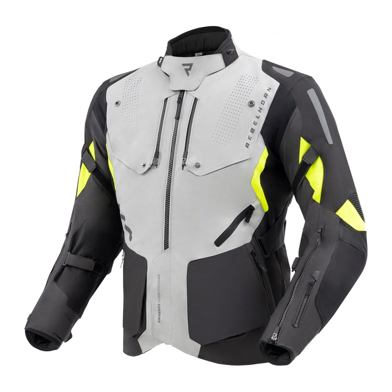KURTKA TEKSTYLNA REBELHORN HIKER IV BLACK/GREY/FLUO YELLOW KURTKA TEKSTYLNA REBELHORN HIKER IV BLACK/GREY/FLUO YELLOW