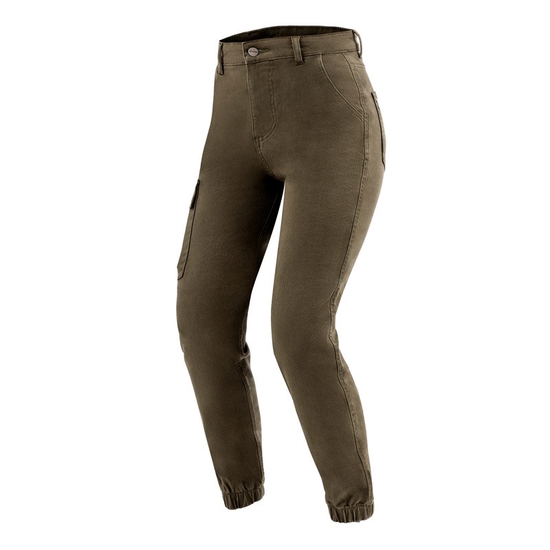 SPODNIE JEANS OZONE JANE LADY JOGGER FIT OLIVE W26L30