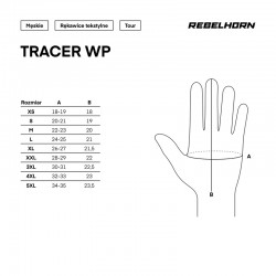 RĘKAWICE SKÓRZANO-TEKSTYLNE REBELHORN TRACER WP BLACK 