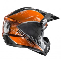 KASK HJC CS-MX II REBEL X-WING STAR WARS SILVER/ORANGE 
