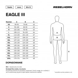 SPODNIE JEANS REBELHORN EAGLE III SLIM FIT WASHED BLACK 