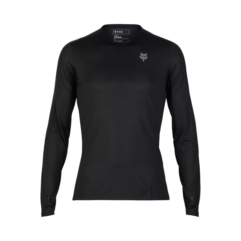KOSZULKA ROWEROWA Z DŁUGIM RĘKAWEM FOX FLEXAIR ASCENT BLACK  ENDURO CROSS