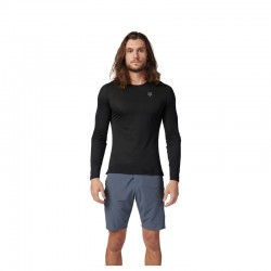 KOSZULKA ROWEROWA Z DŁUGIM RĘKAWEM FOX FLEXAIR ASCENT BLACK  ENDURO CROSS