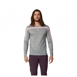 KOSZULKA ROWEROWA Z DŁUGIM RĘKAWEM FOX FLEXAIR AVIATION RACE GREY VINTAGE  ENDURO CROSS