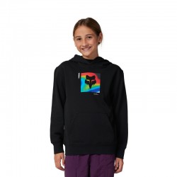 BLUZA Z KAPTUREM FOX JUNIOR SCANS BLACK  ENDURO CROSS