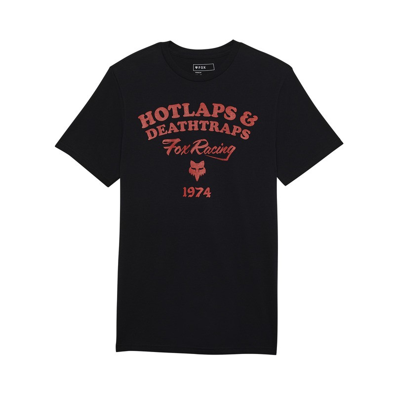 T-SHIRT FOX HOTLAPS PREM TEE BLACK  ENDURO CROSS