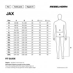 SPODNIE TEKSTYLNE REBELHORN JAX BLACK 