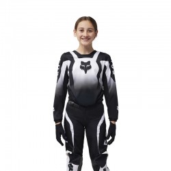 BLUZA FOX JUNIOR 180 LEAN BLACK/WHITE  ENDURO CROSS