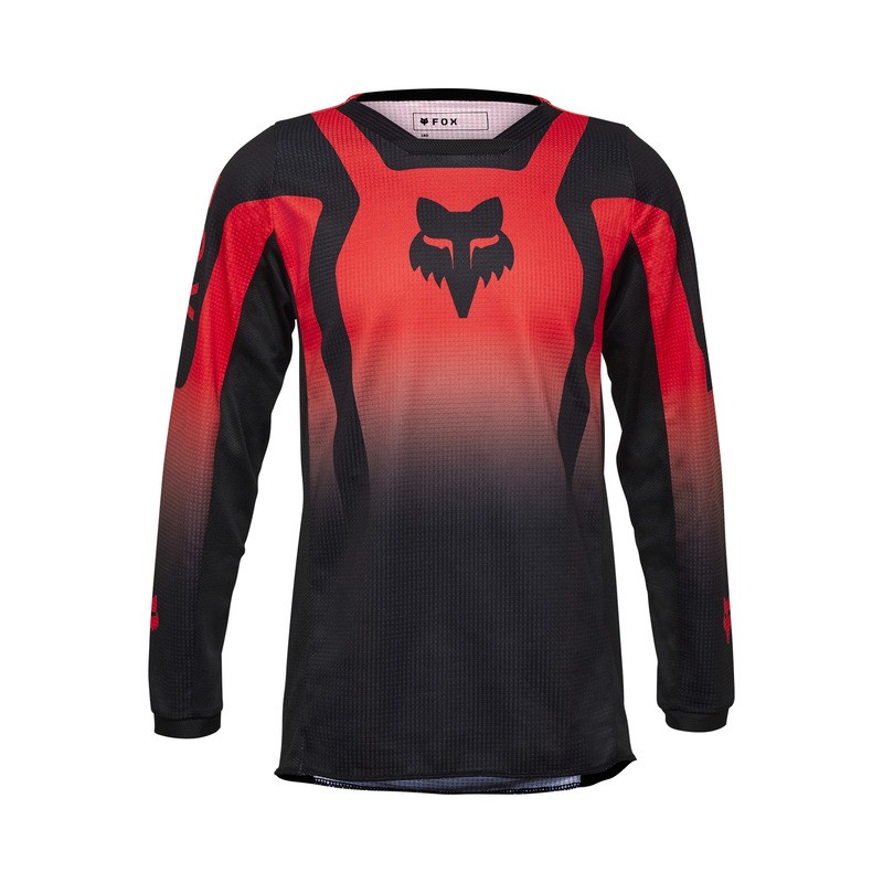 BLUZA FOX JUNIOR 180 LEAN FLUORESCENT RED  ENDURO CROSS