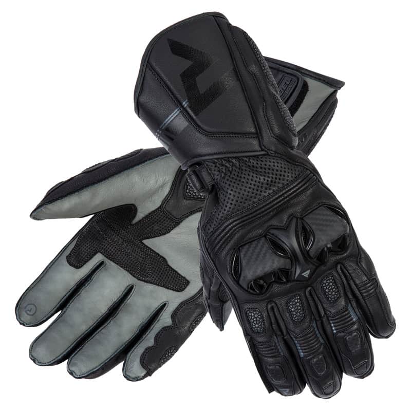 RĘKAWICE SKÓRZANE REBELHORN ST LONG BLACK/GREY 
