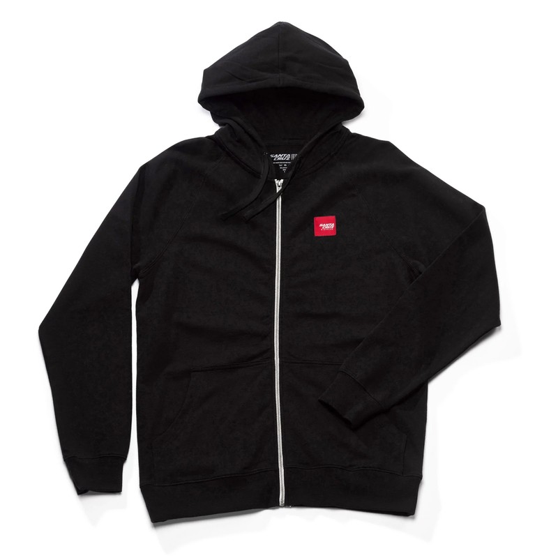 BLUZA Z KAPTUREM NA ZAMEK SANTA CRUZ PATCH ZIP BLACK 