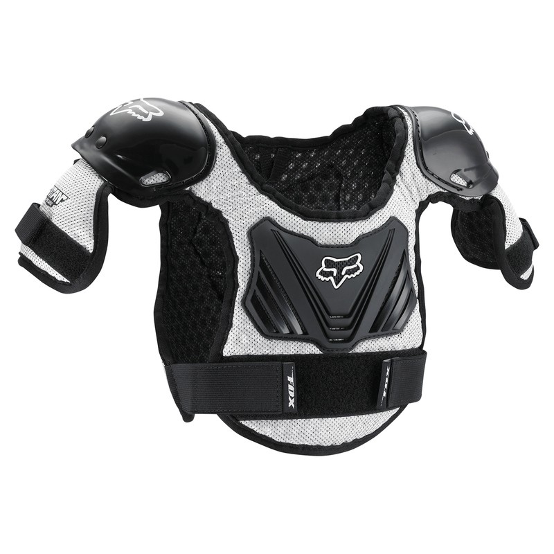 OCHRANIACZ KLATKI PIERSIOWEJ FOX JUNIOR PEEWEE TITAN ROOST DEFLECTOR BLACK/SILVER  ENDURO CROSS