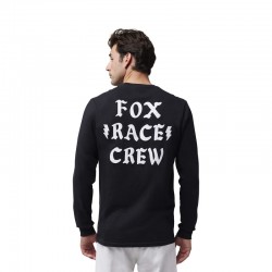 KOSZULKA Z DŁUGIM RĘKAWEM FOX RACE CREW PREM TEE BLACK  ENDURO CROSS