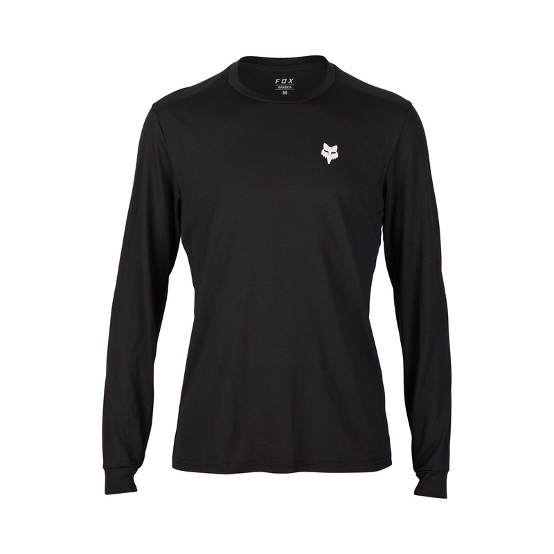 KOSZULKA ROWEROWA Z DŁUGIM RĘKAWEM FOX RANGER DR SHEPHERDS BLACK  ENDURO CROSS