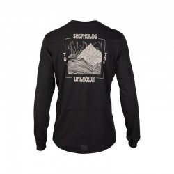 KOSZULKA ROWEROWA Z DŁUGIM RĘKAWEM FOX RANGER DR SHEPHERDS BLACK  ENDURO CROSS