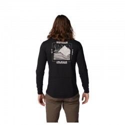 KOSZULKA ROWEROWA Z DŁUGIM RĘKAWEM FOX RANGER DR SHEPHERDS BLACK  ENDURO CROSS