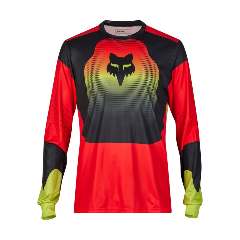 KOSZULKA ROWEROWA Z DŁUGIM RĘKAWEM FOX RANGER REVISE RD/YLW  ENDURO CROSS