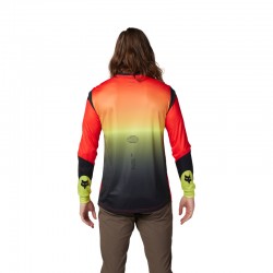 KOSZULKA ROWEROWA Z DŁUGIM RĘKAWEM FOX RANGER REVISE RD/YLW  ENDURO CROSS