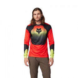 KOSZULKA ROWEROWA Z DŁUGIM RĘKAWEM FOX RANGER REVISE RD/YLW  ENDURO CROSS