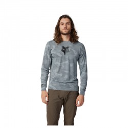 KOSZULKA ROWEROWA Z DŁUGIM RĘKAWEM FOX RANGER TRU DRI CLOUD GREY  ENDURO CROSS