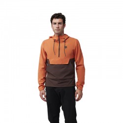 BLUZA ROWEROWA Z KAPTUREM FOX RANGER WIND PULLOVER ATOMIC ORANGE  ENDURO CROSS