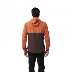 BLUZA ROWEROWA Z KAPTUREM FOX RANGER WIND PULLOVER ATOMIC ORANGE  ENDURO CROSS