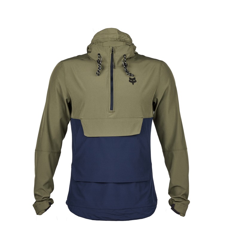 KURTKA PRZECIWDESZCZOWA FOX RANGER WIND PULLOVER OLIVE GREEN  ENDURO CROSS