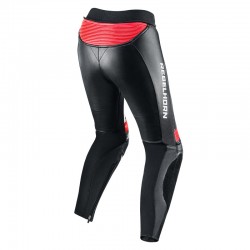 SPODNIE SKÓRZANE REBELHORN REBEL LADY BLACK/WHITE/FLO RED 