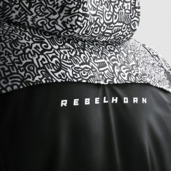 KURTKA TEKSTYLNA REBELHORN SLASH NORIAKI BLACK/WHITE SOFTSHELL 