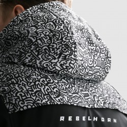 KURTKA TEKSTYLNA REBELHORN SLASH NORIAKI BLACK/WHITE SOFTSHELL 