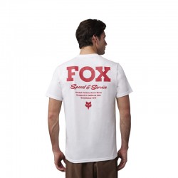 T-SHIRT FOX SPEED SERVICE PREM TEE OPTIC WHITE  ENDURO CROSS