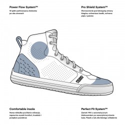 BUTY SKÓRZANE REBELHORN SPIKE GREY/BLACK SOLE 