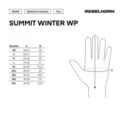 RĘKAWICE SKÓRZANO-TEKSTYLNE REBELHORN SUMMIT WINTER WP BLACK 