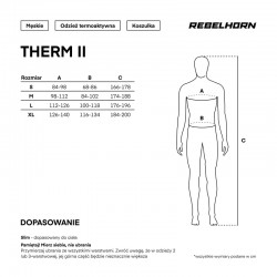 KOSZULKA TERMOAKTYWNA Z DŁUGIM RĘKAWEM REBELHORN THERM II BLACK/BLUE 