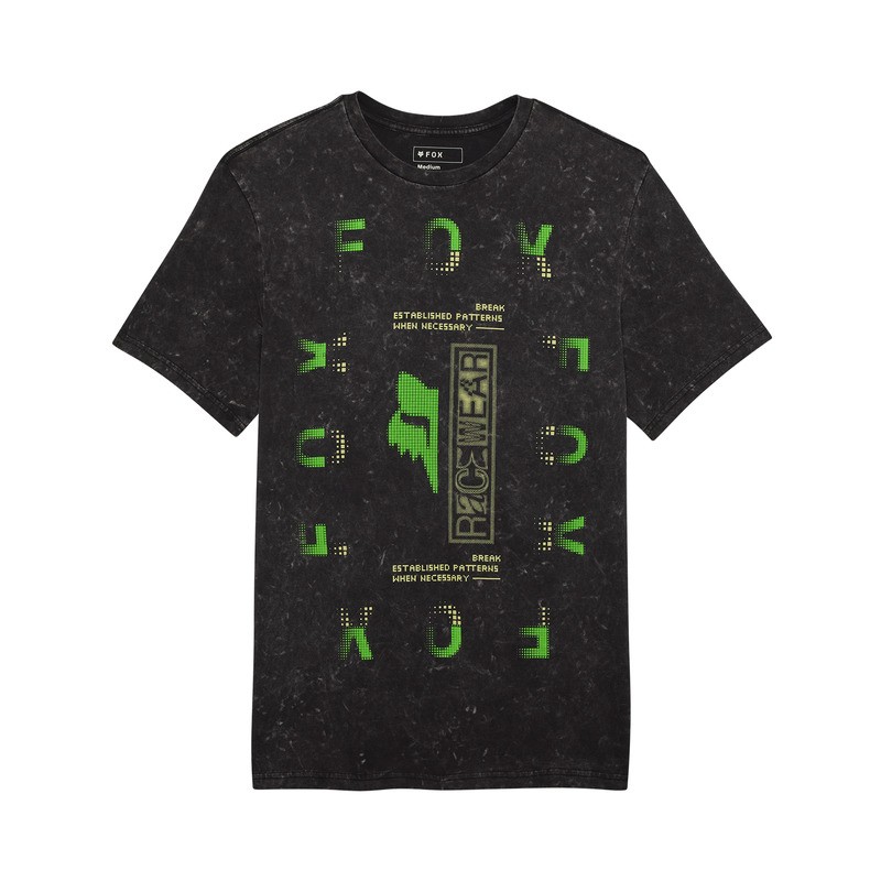 T-SHIRT FOX THROTTLE PREM TEE BLACK  ENDURO CROSS
