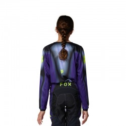 BLUZA FOX JUNIOR 180 INTERFERE JERSEY BLACK/BLUE  ENDURO CROSS