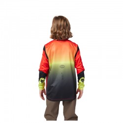 KOSZULKA ROWEROWA Z DŁUGIM RĘKAWEM FOX JUNIOR RANGER REVISE RD/YLW  ENDURO CROSS